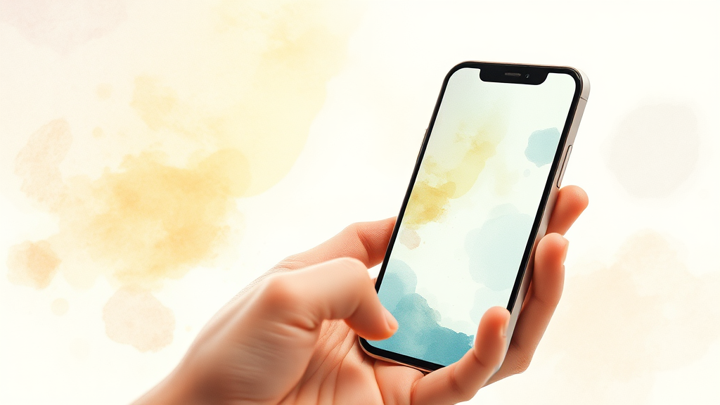 비대면으로 간편하게 (watercolor 스타일)