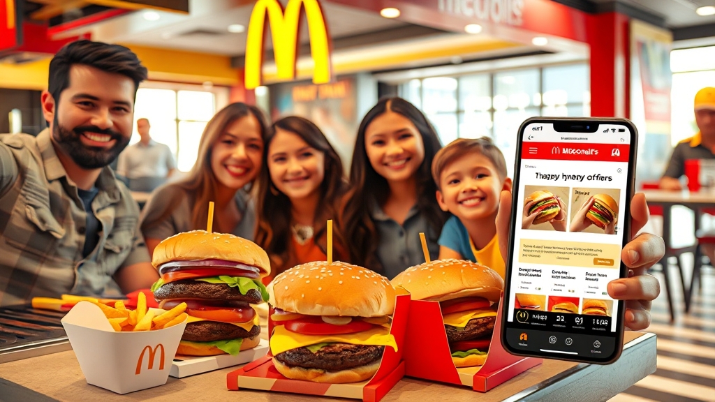 해피밀 & 세트 메뉴 할인 정보 (realistic 스타일)