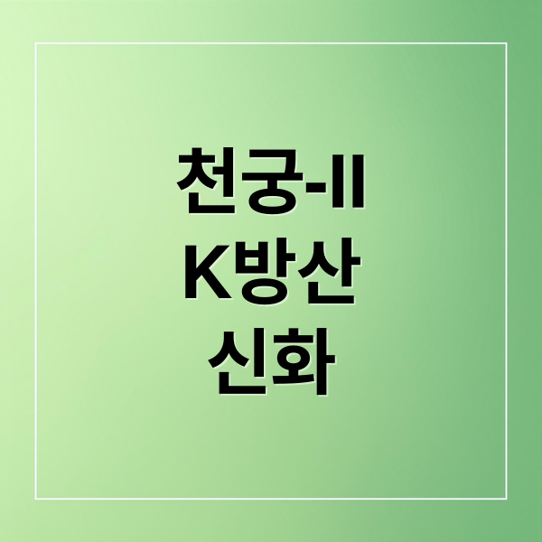 천궁-Ⅱ
K방산
신화 (천궁-Ⅱ K-방산)