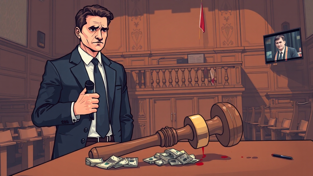 민사 소송 및 손해배상 청구 (illustration 스타일)