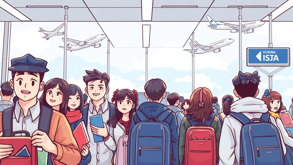 무비자 입국, 어떻게 이용할까? (illustration 스타일)