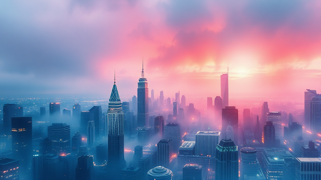 AI와 미래 노동 시장 변화 (watercolor 스타일)