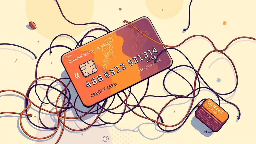 신용카드 사용 습관 개선 (illustration 스타일)