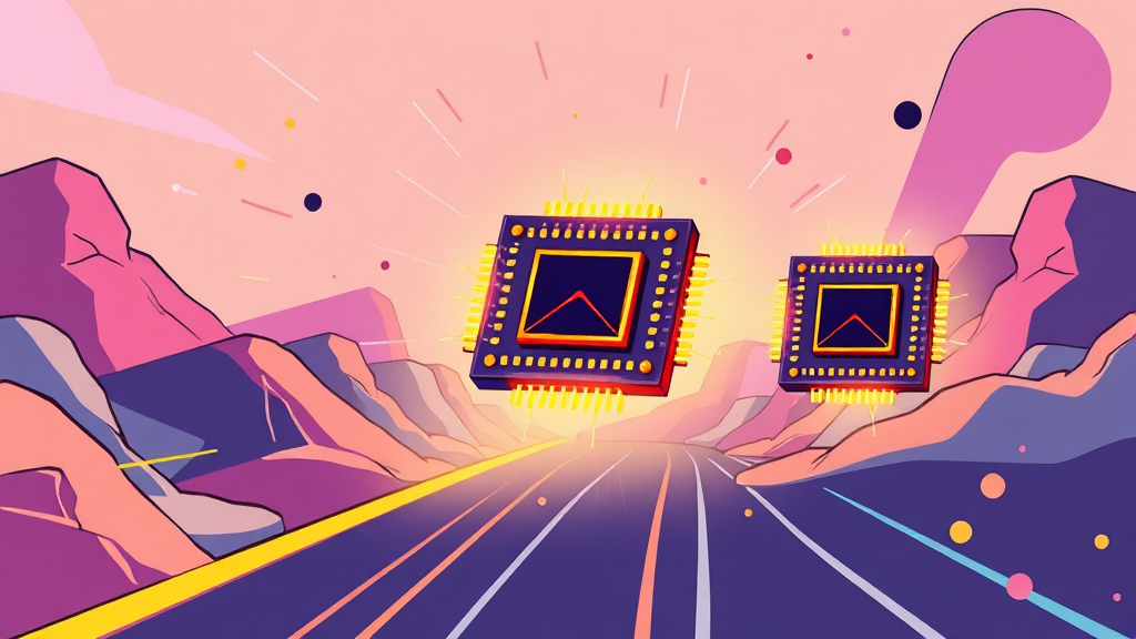 차세대 반도체 기술 동향: HBM4와 AI 칩 경쟁 (cartoon 스타일)