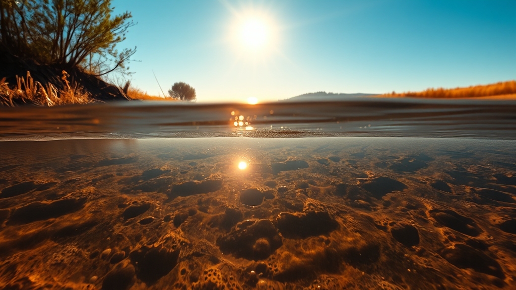 물 상태와 시간대에 따른 의미 (realistic 스타일)