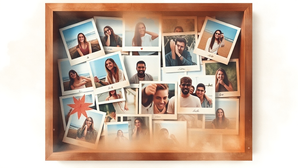 마이박스 사진 관리 및 활용 (watercolor 스타일)