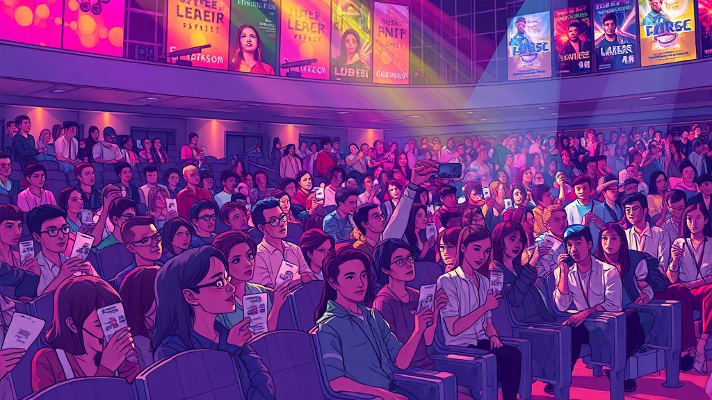 콘서트 현장: 입장 & 좌석 안내 (illustration 스타일)