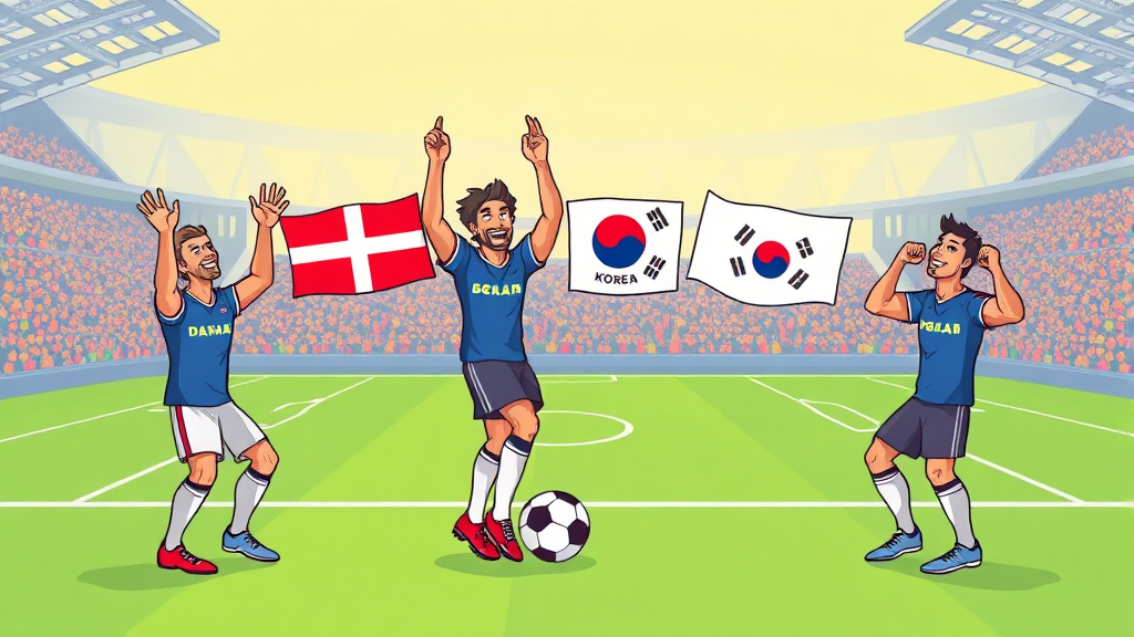 A조 상대팀 분석: 유럽 PO 승자 (cartoon 스타일)