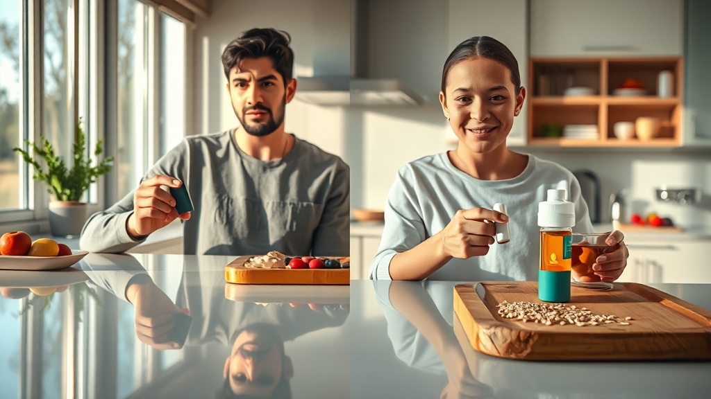 섭취 방법 & 주의사항 (realistic 스타일)