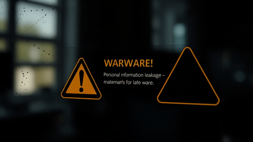 불법 사이트의 위험성: 당신의 정보는 안전한가요? (realistic 스타일)