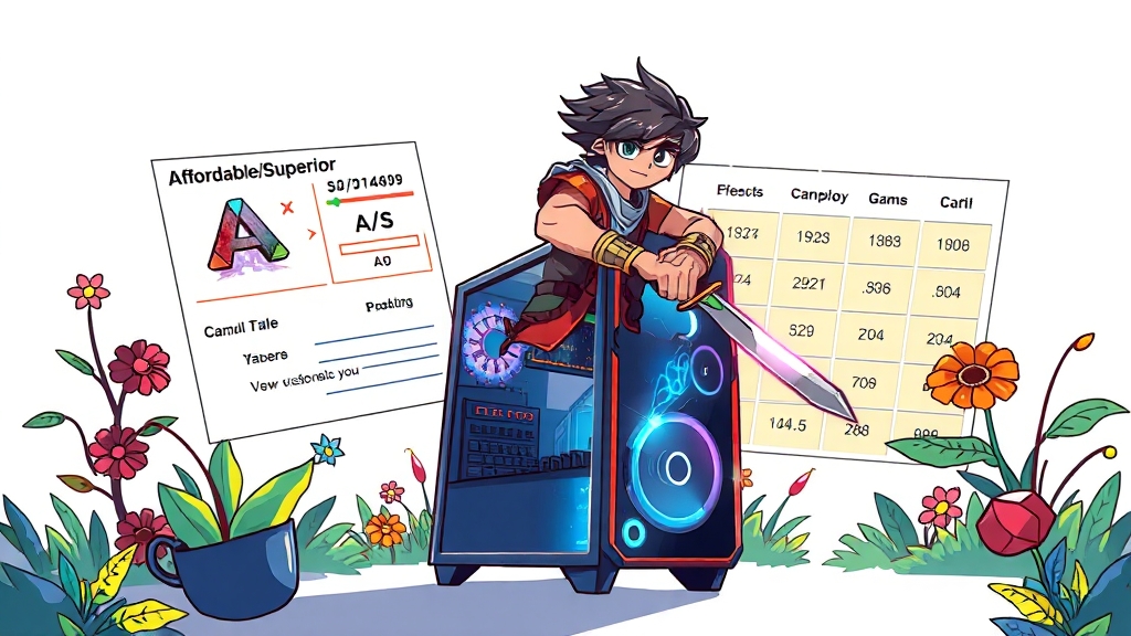 게이밍 PC 구매 시 고려 사항 (cartoon 스타일)