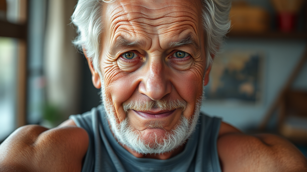 50대, 근육 저축의 필요성 (realistic 스타일)