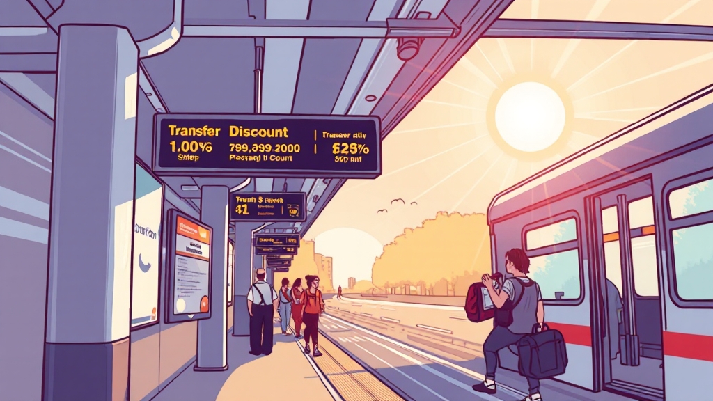 교통비 절약 팁: 환승 할인 (illustration 스타일)