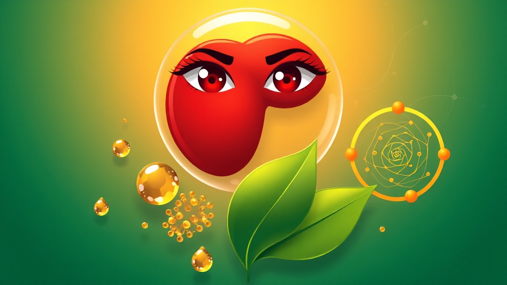 구기자의 핵심 영양 성분 (illustration 스타일)