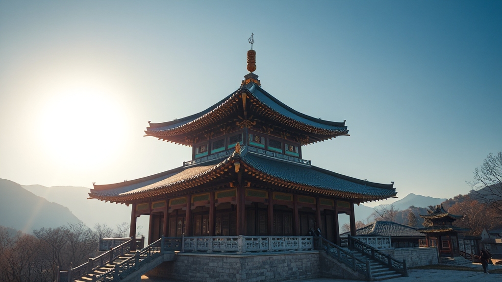 보현사의 역사와 의미 (realistic 스타일)