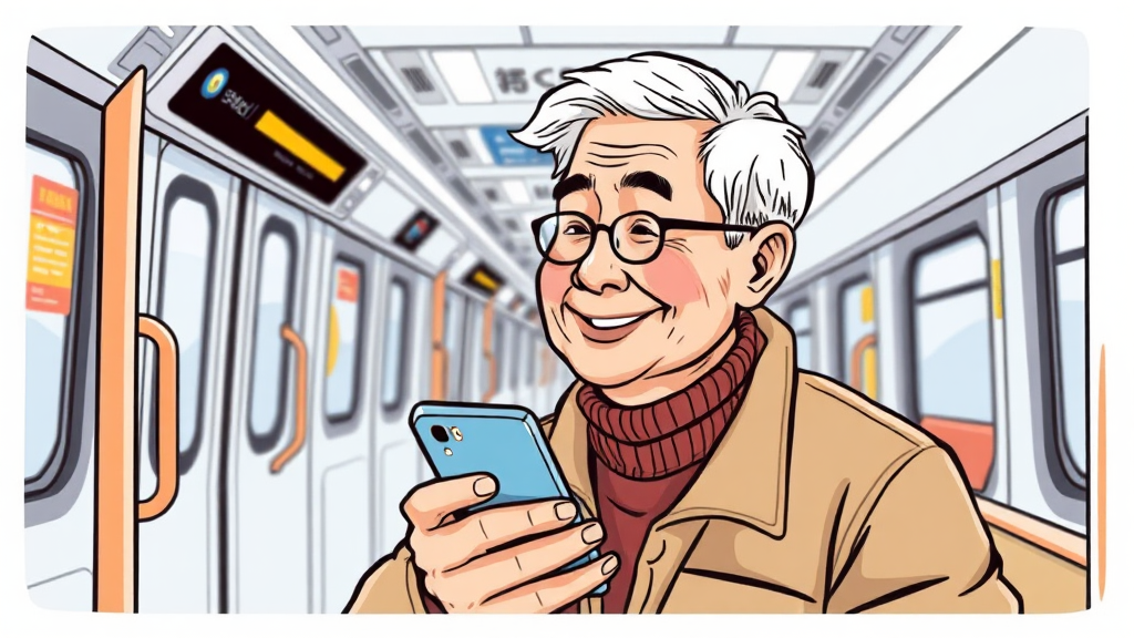 모바일 교통카드 사용 시 주의사항 (illustration 스타일)