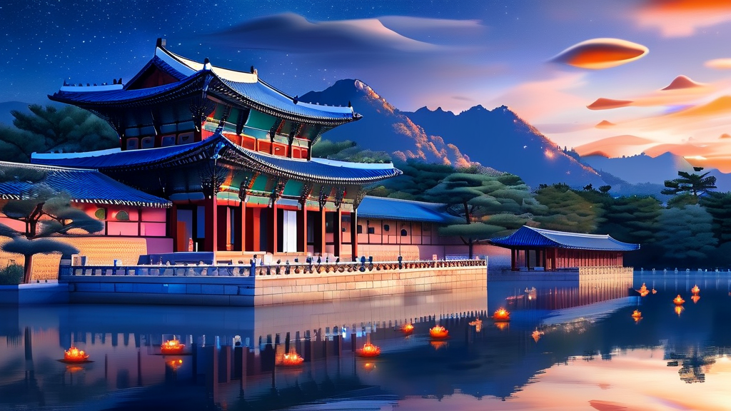 창덕궁 달빛기행 후기: 별빛 아래 궁궐의 숨겨진 이야기 (realistic 스타일)