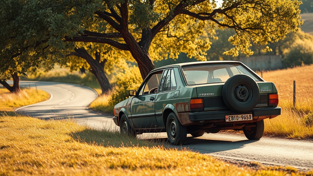 타이어 펑크, 어떻게 대처해야 할까? (watercolor 스타일)