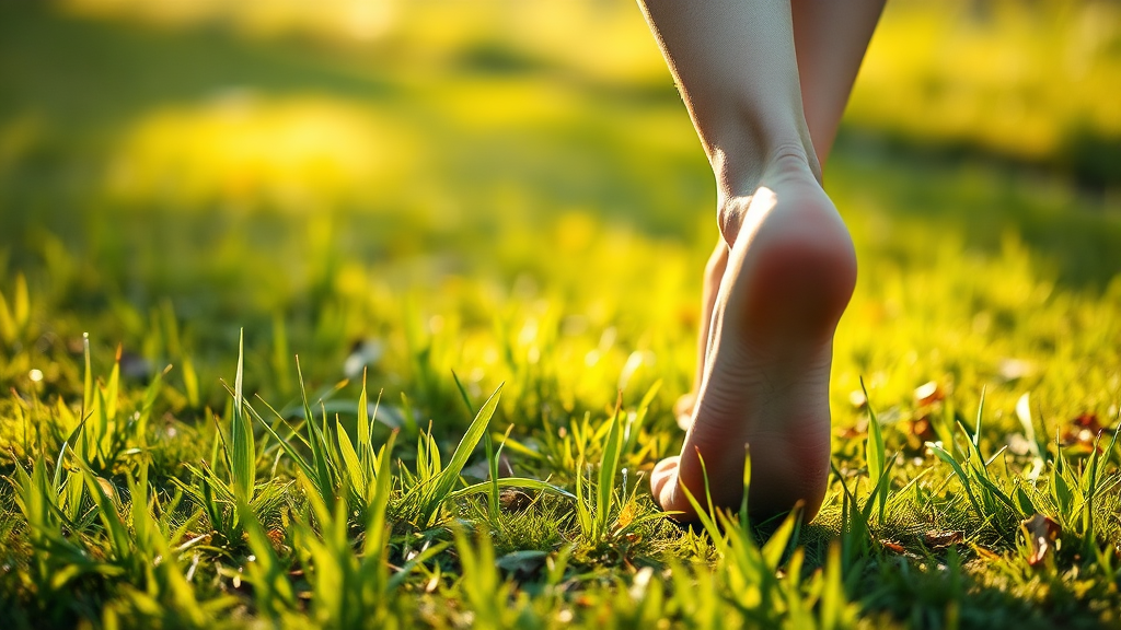 맨발걷기, 어디서 해야 할까요? (realistic 스타일)