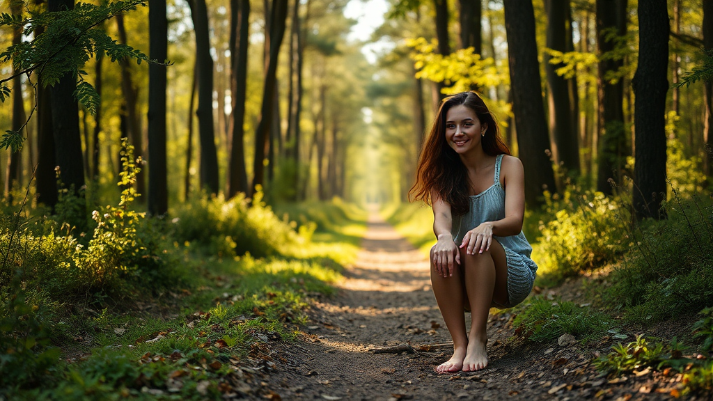 꿀잠을 위한 맨발걷기 (realistic 스타일)