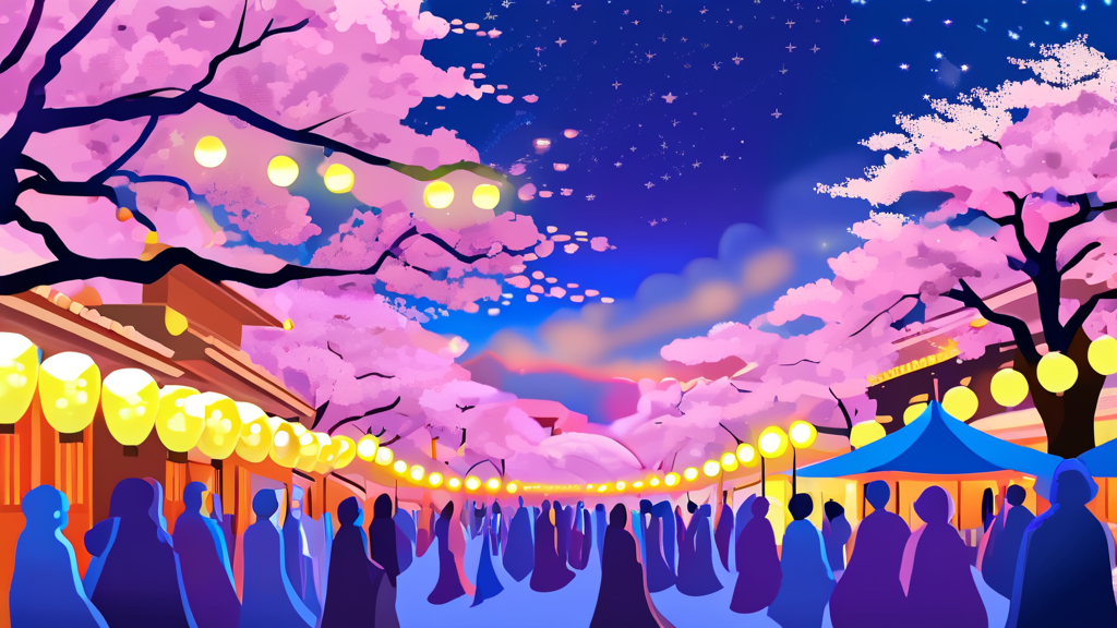 축제 프로그램: 다채로운 공연과 특별한 체험 (illustration 스타일)