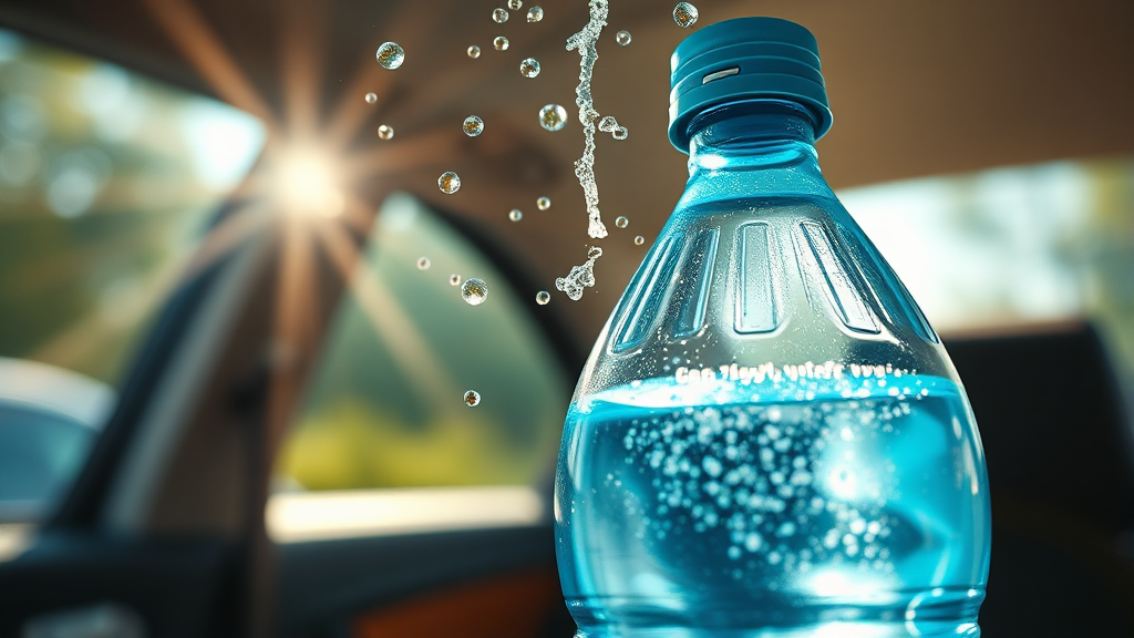 생수 보관, 온도에 주의하세요! (realistic 스타일)