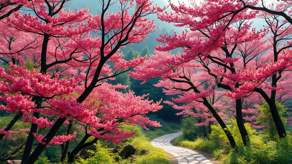 진주 매화숲, 봄 나들이 장소로 추천하는 이유 (realistic 스타일)