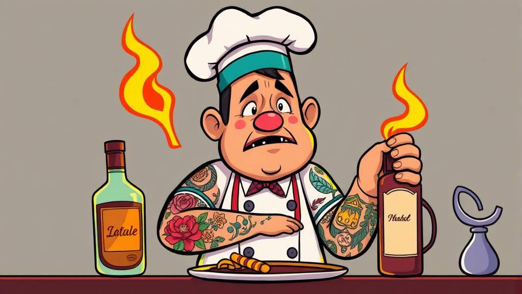 임성근 셰프 논란 개요 (cartoon 스타일)