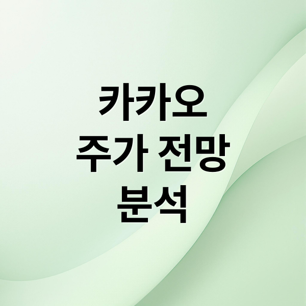 카카오
주가 전망
분석 (카카오주가)