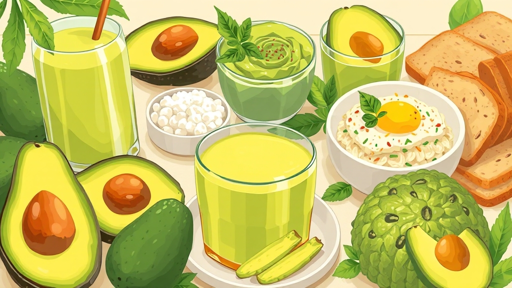 아보카도, 레시피 무한 변신 (illustration 스타일)