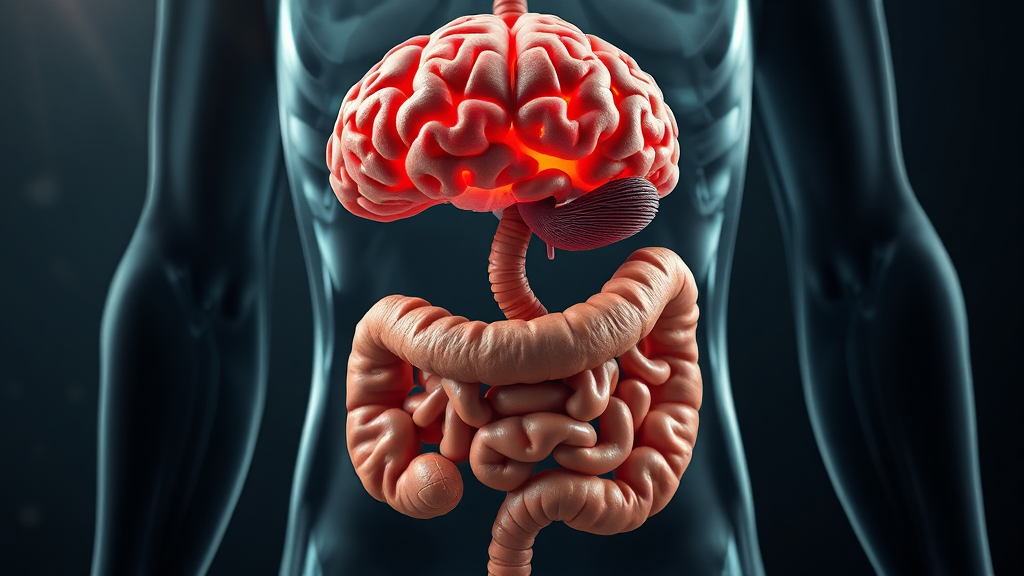 스트레스와 복부 팽만, 숨겨진 연결고리 (realistic 스타일)