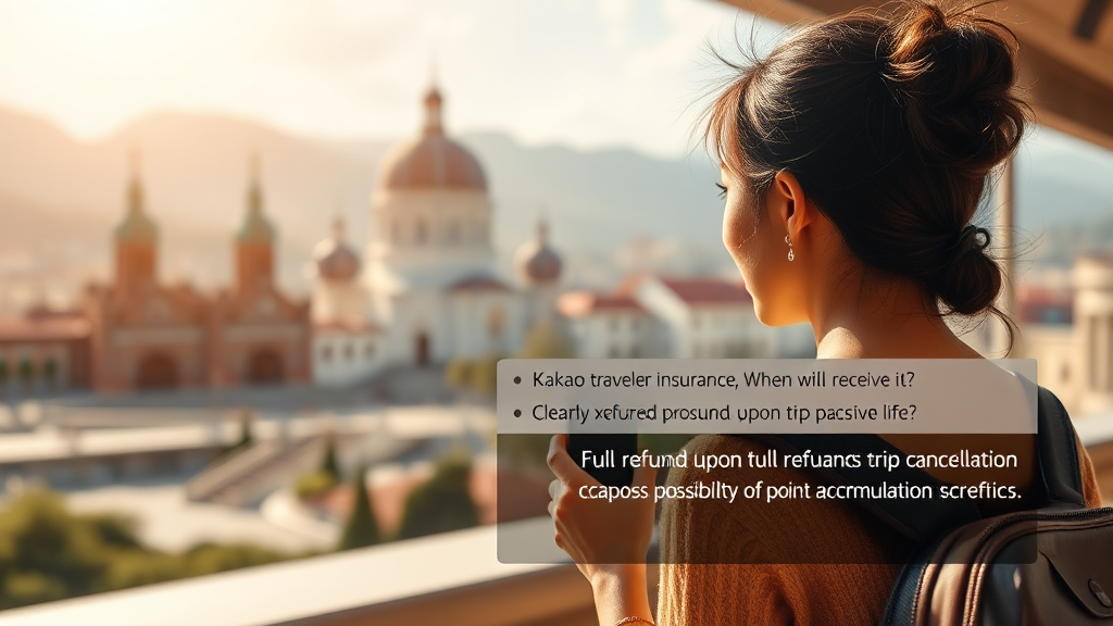 카카오 여행자보험 환급금 관련 자주 묻는 질문 (realistic 스타일)