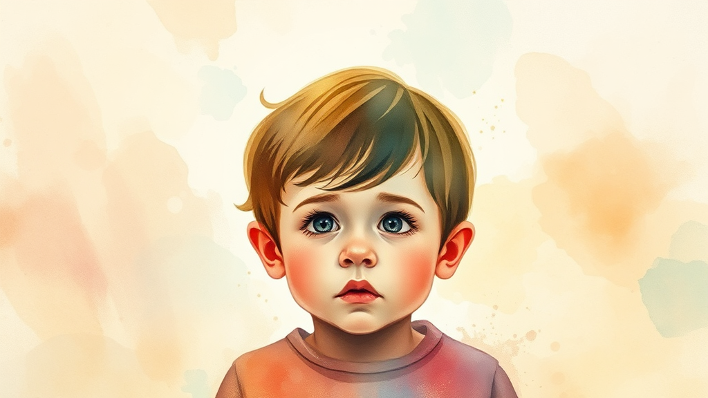 어린 시절 경험, 불안의 씨앗 (watercolor 스타일)