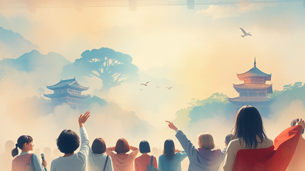 후배 양성과 문화 예술 기여 (watercolor 스타일)