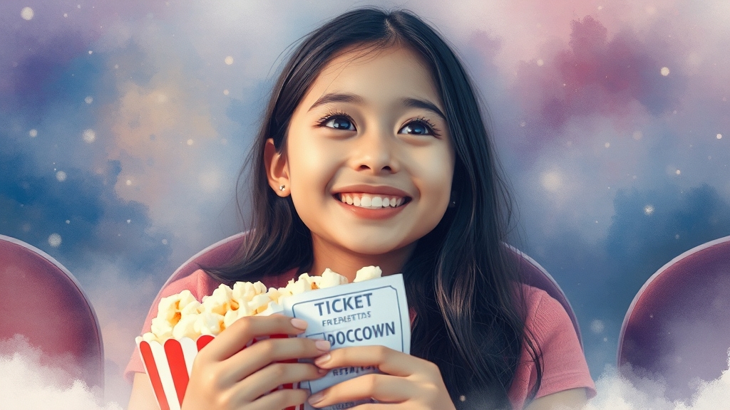 영화, 외식, 문화생활로 힐링! (watercolor 스타일)