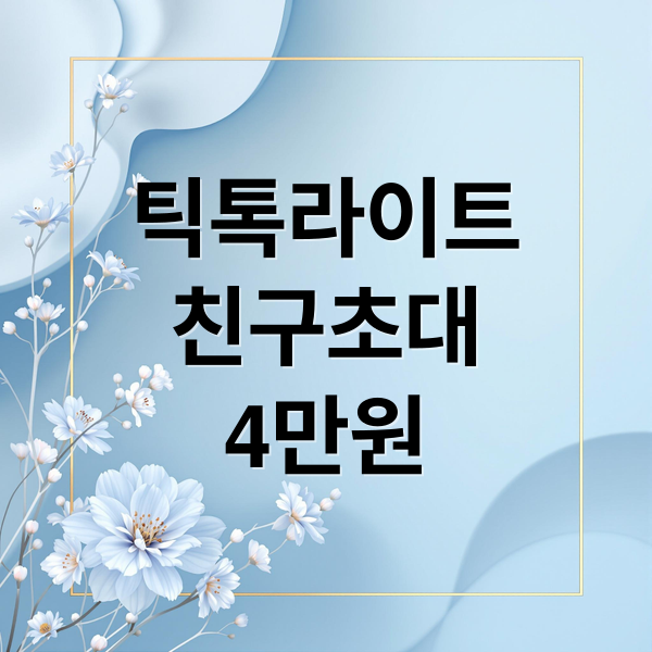 틱톡라이트
친구초대
4만원 (틱톡라이트 친구초대)