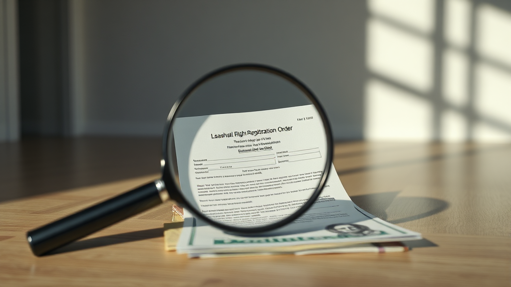 임차권등기명령 비용 및 부담 주체 (realistic 스타일)