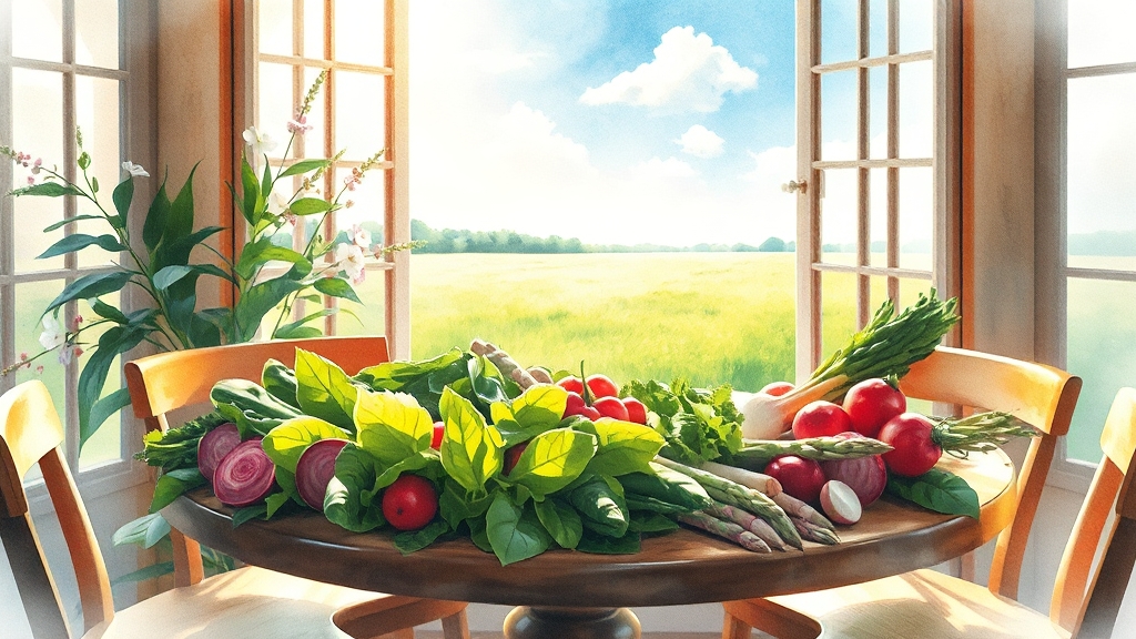 5월 제철 음식, 왜 먹어야 할까? (watercolor 스타일)