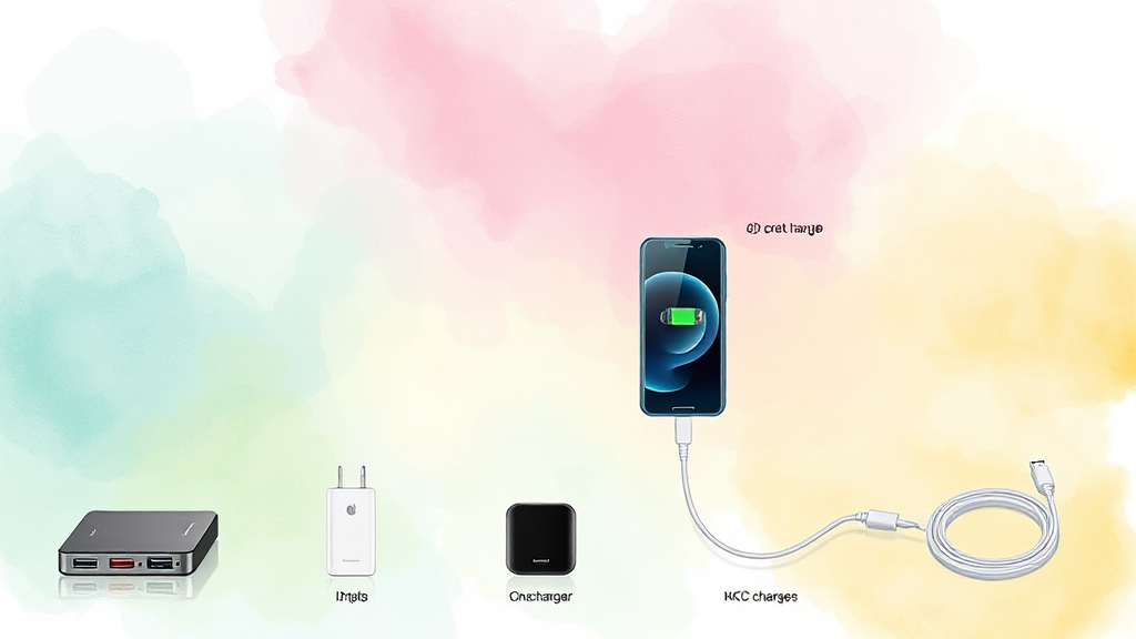 종류별 최적 충전기 추천 (watercolor 스타일)