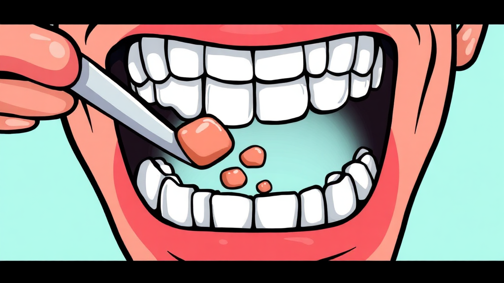 스케일링 중요성, 잇몸 건강 지킴이 (cartoon 스타일)