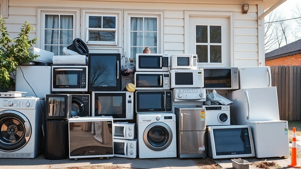 폐가전 무료 수거 완벽 가이드: 신청부터 환경 보호까지 6 폐전기전자제품 무료 수거 서비스, 이렇게 이용하세요! (realistic 스타일)