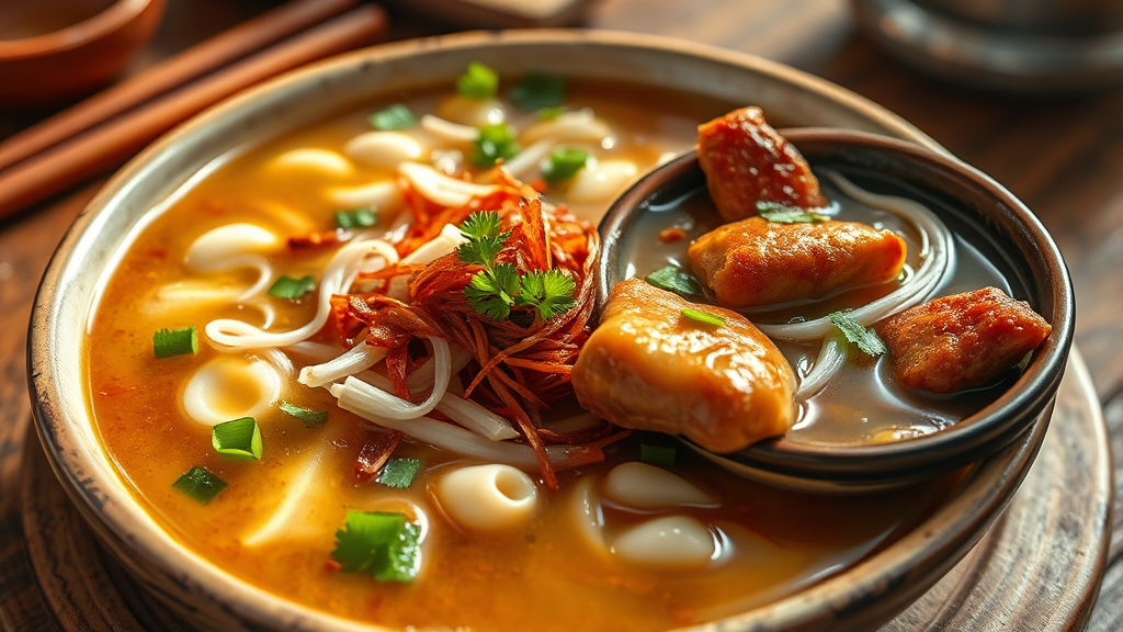 전국 콩나물국밥 & 황태해장국 맛집 비교 (realistic 스타일)
