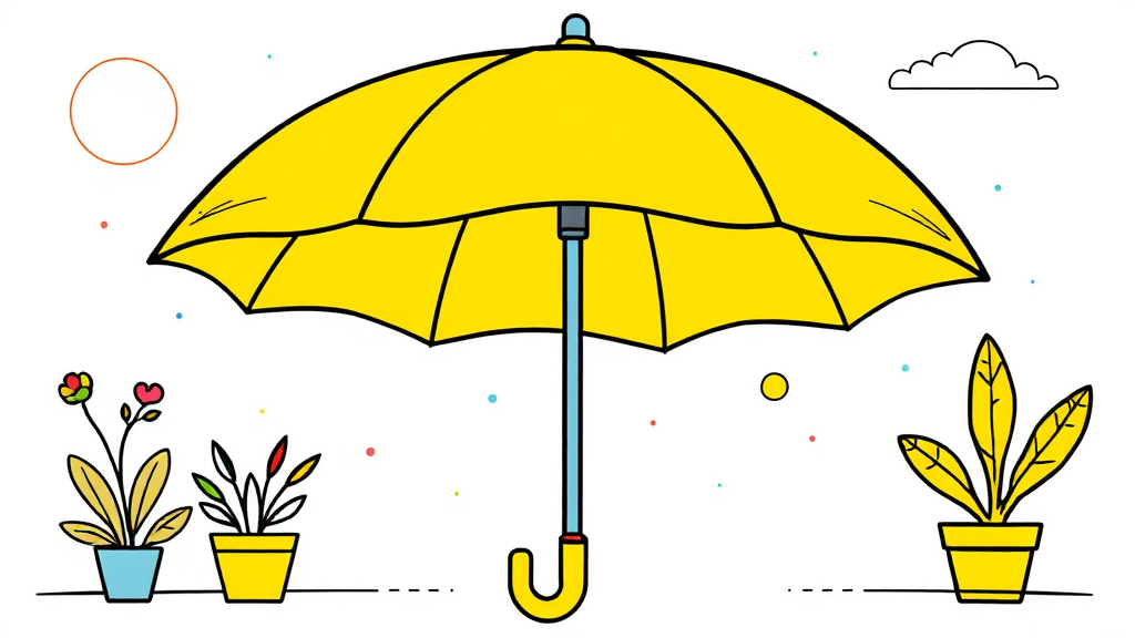 가입부터 활용까지: 노란우산공제, 똑똑하게 이용하는 방법 (illustration 스타일)