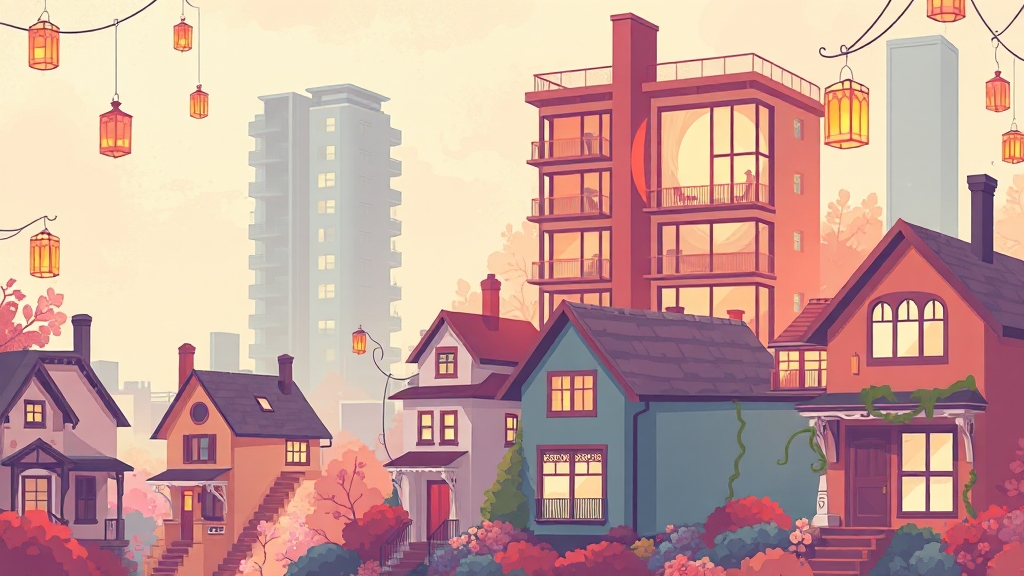 집 관련 다양한 꿈 풀이 (cartoon 스타일)