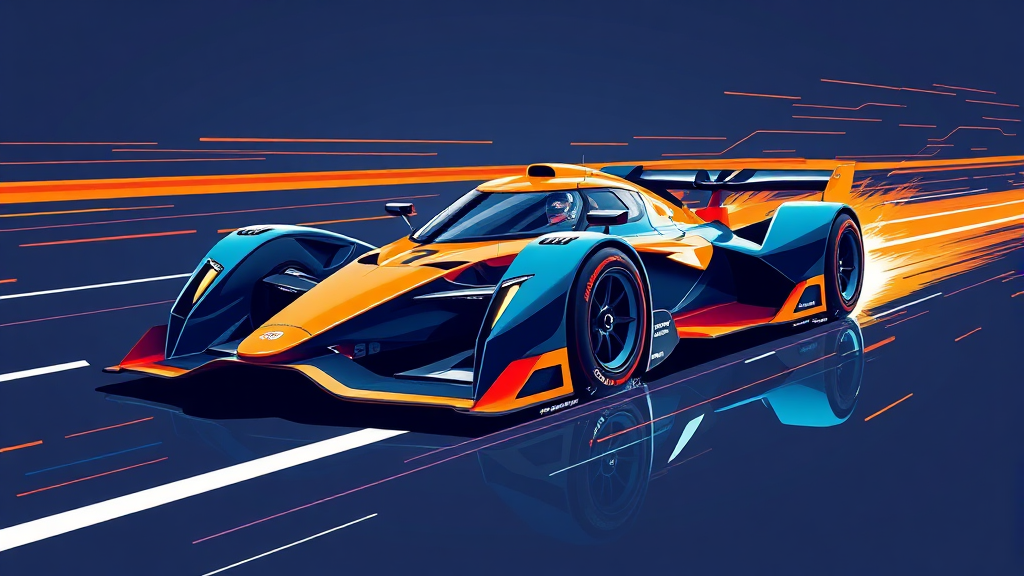 새로운 엔진과 기술, 맥라렌의 속도 경쟁력 (illustration 스타일)