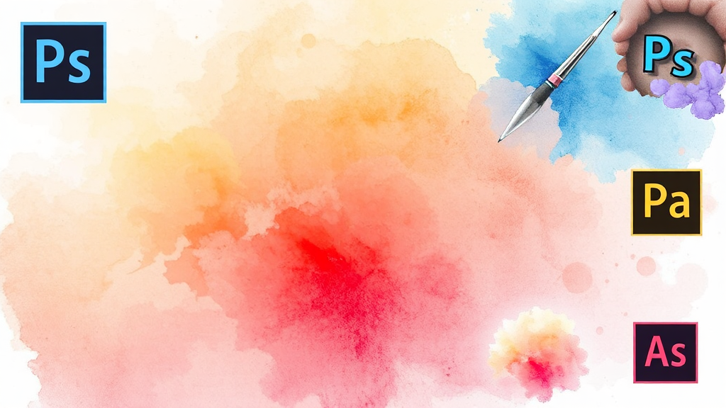 포토샵 플랜 종류 및 혜택 비교 (watercolor 스타일)