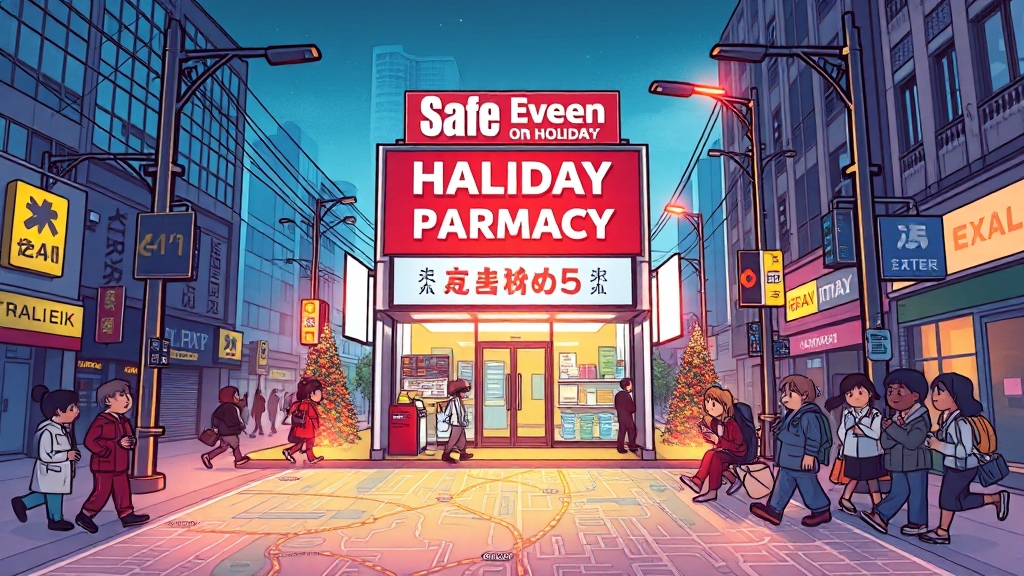 이제 휴일에도 걱정 마세요! (cartoon 스타일)