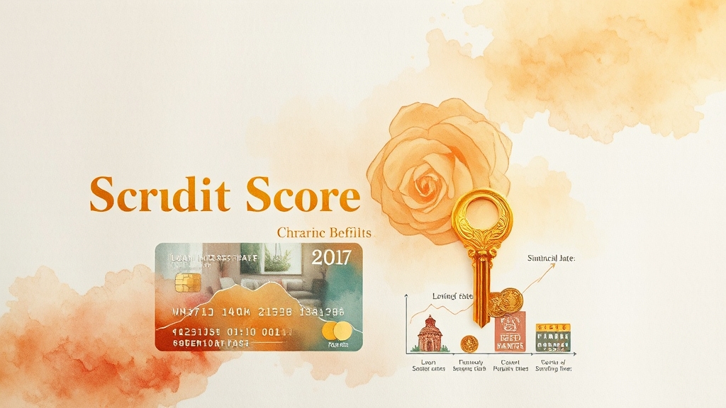 신용 점수, 높이면 어떤 혜택이? (watercolor 스타일)