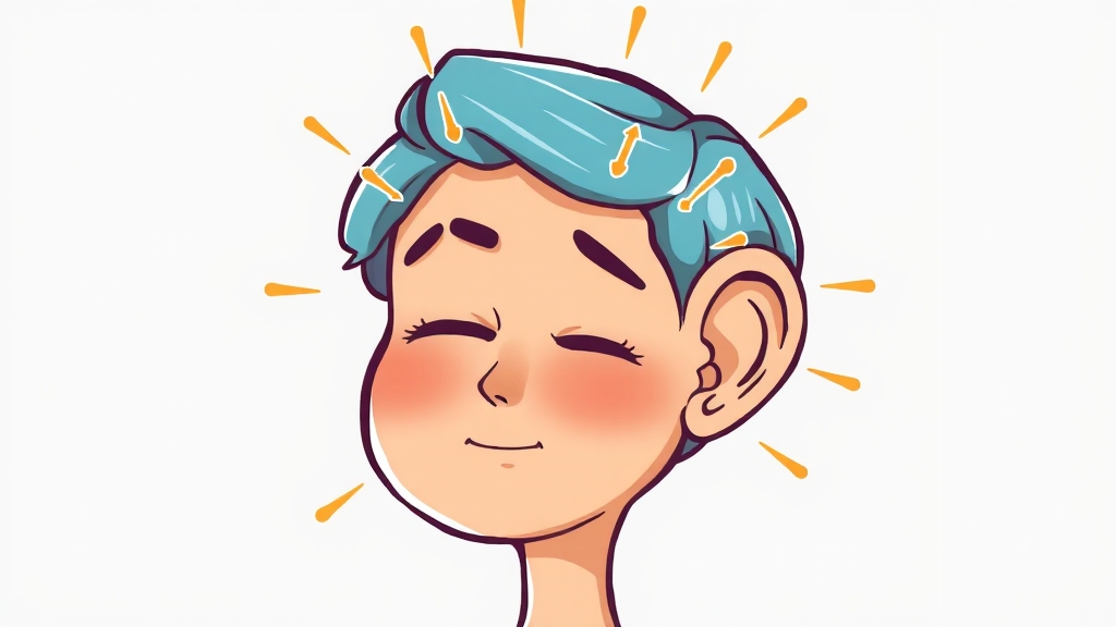 귀침 혈자리 (cartoon 스타일)