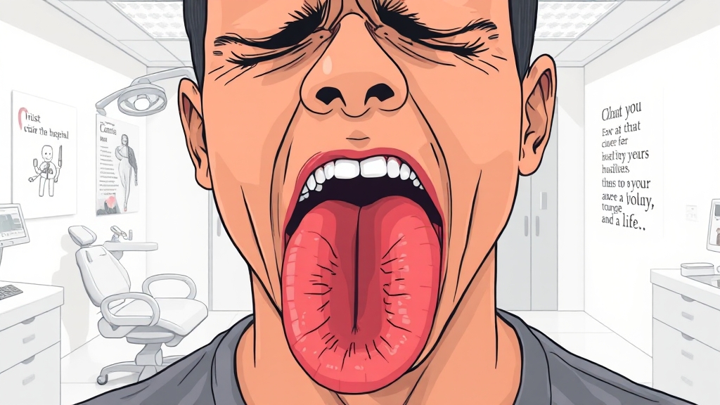 혓바늘, 병원 가야 할까? (illustration 스타일)